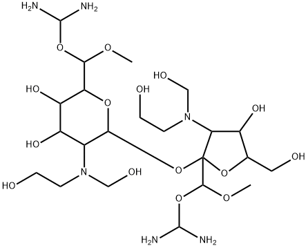 .alpha.-D-gluco-Hexodialdo-1,5-pyranoside, 3-deoxy-1-C-(diaminomethoxy)-3-(2-hydroxyethyl)(hydroxymethyl)amino-1-O-methyl-.beta.-D-fructofuranosyl 2-deoxy-2-(2-hydroxyethyl)(hydroxymethyl)amino-, diaminomethyl methyl acetal