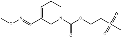 1(2H)-Pyridinecarboxylic acid, 3,6-dihydro-5-((methoxyimino)methyl)-,  2-(methylsulfonyl)ethyl ester, (E)-