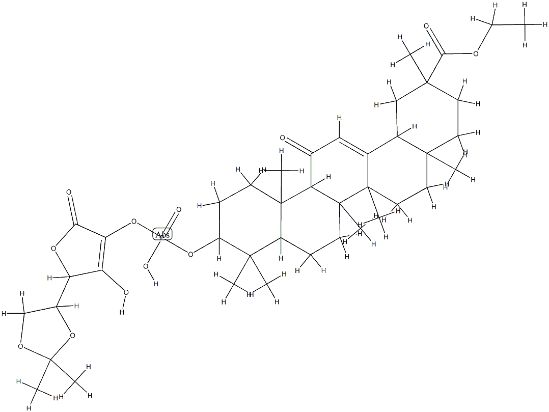 ascorbic acid 2-(11-oxoolean-12-en-29-oic acid ethyl ester 3-yl-phosphate)