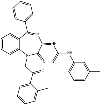 (R)-N-[2,3-DIHYDRO-1-[2-(2-METHYLPHENYL)-2-OXOETHYL]-2-OXO-5-PHENYL-1H-1,4-BENZODIAZEPIN-3-YL]-N'-(3-METHYLPHENYL)-UREA