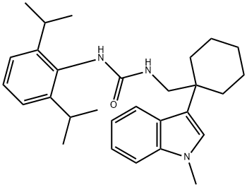 3-(2,6-dipropan-2-ylphenyl)-1-[[1-(1-methylindol-3-yl)cyclohexyl]methy l]urea