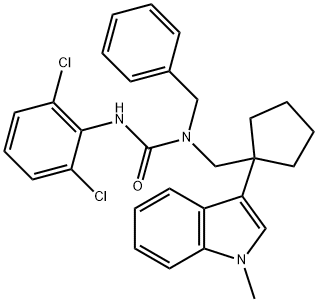 1-benzyl-3-(2,6-dichlorophenyl)-1-[[1-(1-methylindol-3-yl)cyclopentyl] methyl]urea