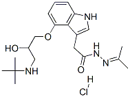 2-[4-[2-hydroxy-3-(tert-butylamino)propoxy]-1H-indol-3-yl]-N-(propan-2 -ylideneamino)acetamide hydrochloride