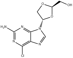 4-(2-amino-6-chloro-9H-purin-9-yl)-1,3-dioxolane-2-methanol