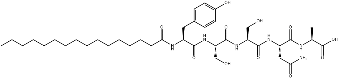 N-palmitoyl-tyrosyl-seryl-seryl-asparaginyl-alanine