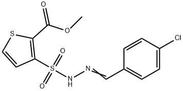 methyl 3-[[(4-chlorophenyl)methylideneamino]sulfamoyl]thiophene-2-carb oxylate