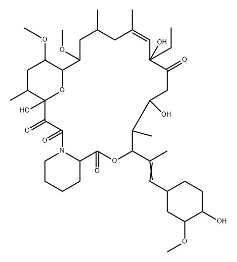 15,19-Epoxy-3H-pyrido2,1-c1,4oxaazacyclotricosine-1,7,20,21(4H,23H)-tetrone, 8-ethyl-5,6,8,11,12,13,14,15,16,17,18,19,24,25,26,26a-hexadecahydro-5,8,19-trihydroxy-3-2-(4-hydroxy-3-methoxycyclohexyl)-1-methylethenyl-14,16-dimethoxy-4,10,12,18-tetramethyl-,