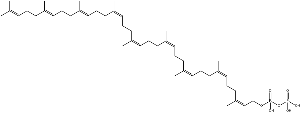 [hydroxy-[(3E,7E,11E,15E,19E,23E,27E,31E)-4,8,12,16,20,24,28,32,36-nonamethylheptatriaconta-3,7,11,15,19,23,27,31,35-nonaenoxy]phosphoryl]oxyphosphonic acid