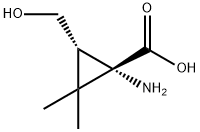 Cyclopropanecarboxylic acid, 1-amino-3-(hydroxymethyl)-2,2-dimethyl-, trans- (9CI)