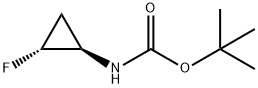 Carbamic acid, (2-fluorocyclopropyl)-, 1,1-dimethylethyl ester, trans- (9CI)