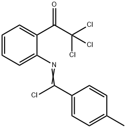 Benzenecarboximidoyl  chloride,  4-methyl-N-[2-(trichloroacetyl)phenyl]-  (9CI)