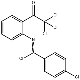 Benzenecarboximidoyl  chloride,  4-chloro-N-[2-(trichloroacetyl)phenyl]-  (9CI)