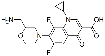 7-(2-aminomethylmorpholino)-1-cyclopropyl-6,8-difluoro-1,4-dihydro-4-oxo-3-quinolinecarboxylic acid