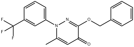4(1H)-Pyridazinone, 6-methyl-3-(phenylmethoxy)-1-(3-(trifluoromethyl)p henyl)-