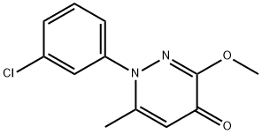 4(1H)-Pyridazinone, 1-(3-chlorophenyl)-3-methoxy-6-methyl-