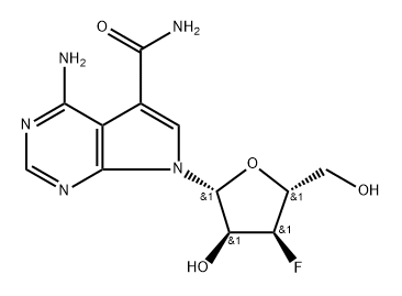 4-Amino-7-(3-deoxy-3-fluoro--D-ribofuranosyl)-7H-pyrrolo [2.3-d]pyrimidine-5-carboxamide