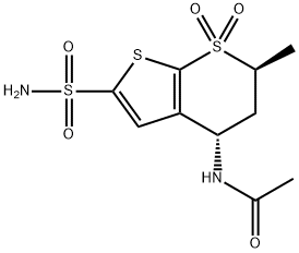 N-[(4S,6S)-6-甲基-7,7-二氧代-2-磺酰胺基-5,6-二氢-4H-噻吩并[2,3-B]噻喃-4-基]乙酰胺