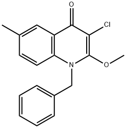 4(1H)-Quinolinone,  3-chloro-2-methoxy-6-methyl-1-(phenylmethyl)-