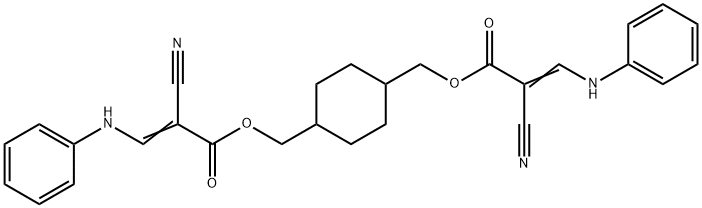 4-(2-cyano-3-phenylamino)-acryloyloxy-methyl-cyclohexyl-methyl 2-cyano-3-phenylamino)-acrylate