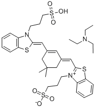 BENZOTHIAZOLIUM, 2-[[5,5-DIMETHYL-3-[[3-(3-SULFOPROPYL)-2(3H)-BENZOTHIAZOLYLIDENE]METHYL]-2-CYCLOHEXEN-1-YLIDENE]METHYL]-3-(3-SULFOPROPYL)-, INNER SALT, N,N-DIETHYLETHANAMINE (1:1)