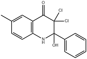 4(1H)-Quinolinone,  3,3-dichloro-2,3-dihydro-2-hydroxy-6-methyl-2-phenyl-