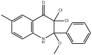 4(1H)-Quinolinone,  3,3-dichloro-2,3-dihydro-2-methoxy-6-methyl-2-phenyl-