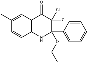 4(1H)-Quinolinone,  3,3-dichloro-2-ethoxy-2,3-dihydro-6-methyl-2-phenyl-
