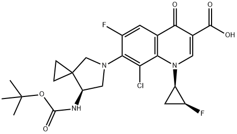 7-((S)-7-((TERT-BUTOXYCARBONYL)AMINO)-5-AZASPIRO[2.4]HEPTAN-5-YL)-8-CHLORO-6-FLUORO-1-((1R,2S)-2-FLUOROCYCLOPROPYL)-4-OXO-1,4-DIHYDROQUINOLINE-3-CARBOXYLIC ACID