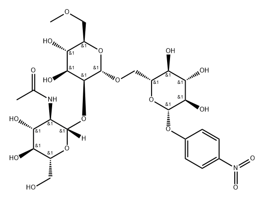 4-nitrophenyl O-(2-acetamido-2-deoxyglucopyranosyl)-(1-2)-O-(6-O-methylmannopyranosyl)-(1-6)-glucopyranoside