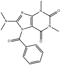 1H-Purine-2,6-dione,  7-benzoyl-8-(dimethylamino)-3,7-dihydro-1,3-dimethyl-