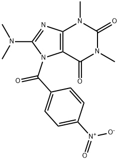 1H-Purine-2,6-dione,  8-(dimethylamino)-3,7-dihydro-1,3-dimethyl-7-(4-nitrobenzoyl)-
