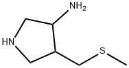 3-Pyrrolidinamine,4-[(methylthio)methyl]-(9CI)