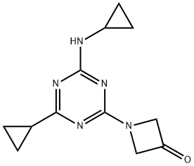 1-[4-cyclopropyl-6-(cyclopropylamino)-1,3,5-triazin-2-yl]azetidin-3-on e