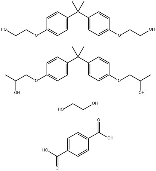 1,4-Benzenedicarboxylic acid polymer with 1,2-ethanediol, 2,2-[(1-methyl ethylidene)bis(4,1-phenyleneoxy)] bis[ethanol] and 1,1-[(1-methylethylidene) bis(4,1-phenyleneoxy)] bis[2-propanol]