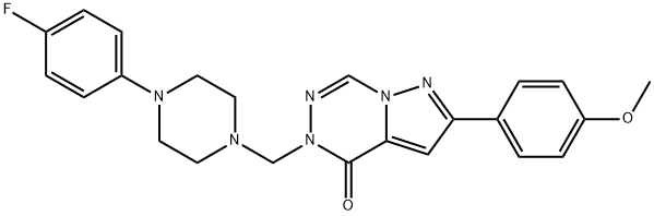4-[[4-(4-fluorophenyl)piperazin-1-yl]methyl]-8-(4-methoxyphenyl)-1,3,4 ,9-tetrazabicyclo[4.3.0]nona-2,6,8-trien-5-one