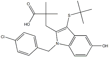 1H-Indole-2-propanoic acid, 1-[(4-chlorophenyl)Methyl]-3-[(1,1-diMethylethyl)thio]-5-hydroxy-α,α-diMethyl-