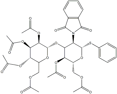 beta-D-Glucopyranoside, phenyl 2-deoxy-2-(1,3-dihydro-1,3-dioxo-2H-iso indol-2-yl)-3-O-(2,3,4,6-tetra-O-acetyl-beta-D-galactopyranosyl)-1-thi o-, 4,6-diacetate
