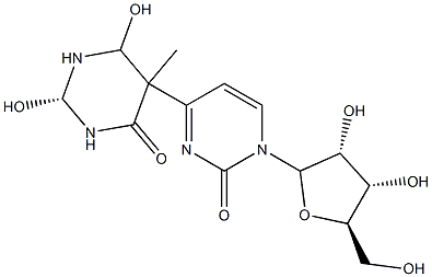 6-hydroxy-5-(1-pentofuranosyl-4'-pyrmidin-2'-one)dihydrothymine