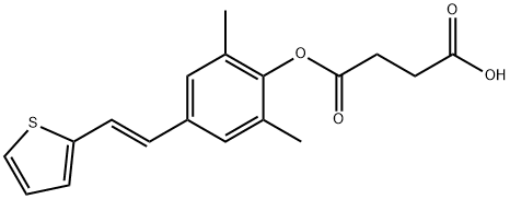 4-[2,6-dimethyl-4-[(E)-2-thiophen-2-ylethenyl]phenoxy]-4-oxo-butanoic acid