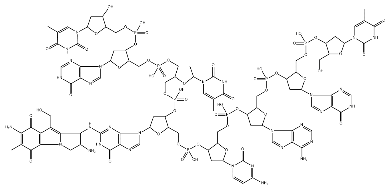 10-decarbamoylmitomycin C-N(2)-deoxyguanosine-adduct