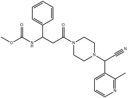 1-(3-(N-(Methoxycarbonyl)amino)-3-phenylpropanoyl)-4-((2-methyl-3-pyri dyl)cyanomethyl)piperazine