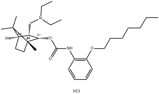 [(1R,2S,3R,4R)-3-(diethylaminomethyl)-1,7,7-trimethyl-norbornan-2-yl] N-(2-heptoxyphenyl)carbamate hydrochloride
