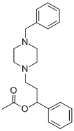 alpha-Phenyl-4-(phenylmethyl)-1-piperazinepropanol acetate (ester)