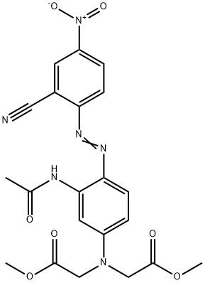 Glycine, N-3-(acetylamino)-4-(2-cyano-4-nitrophenyl)azophenyl-N-(2-methoxy-2-oxoethyl)-, methyl ester