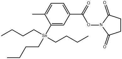 N-succinimidyl 4-methyl-3-(tri-n-butylstannyl)benzoate