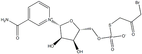 nicotinamide ribose 5'-O-(S-(3-bromo-2-oxopropyl))thiophosphate