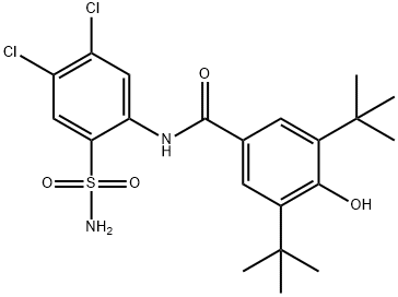 Benzamide, N-(2-(aminosulfonyl)-4,5-dichlorophenyl)-3,5-bis(1,1-dimeth ylethyl)-4-hydroxy-