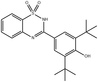 4-(4H-1,2,4-benzothiadiazine-3-yl)-2,6-bis(dimethylethyl)phenol-S,S-dioxide