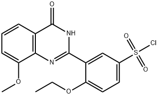Benzenesulfonyl  chloride,  3-(1,4-dihydro-8-methoxy-4-oxo-2-quinazolinyl)-4-ethoxy-  (9CI)