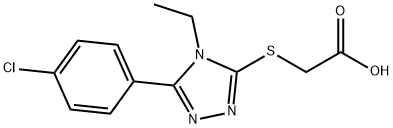 {[5-(4-CHLOROPHENYL)-4-ETHYL-4H-1,2,4-TRIAZOL-3-YL]THIO}ACETIC ACID